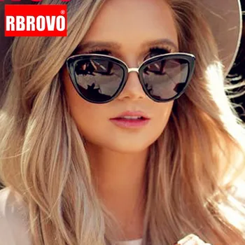 RBROVO 2023 חדש מנופחים משקפי שמש נשים Cateye משקפיים רטרו לנשים יוקרה משקפי שמש נשים מותג Oculos דה סול Feminino התמונה