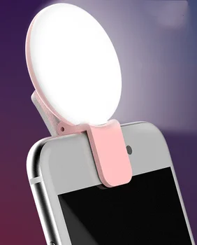 חם אוניברסלי Selfie הובילו טבעת אור פלאש נייד טלפון נייד נוריות היופי תאורת לילה חושך Selfie עבור טלפון הסלולרי של המצלמה התמונה