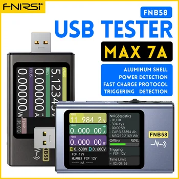 FNIRSI-FNB58 USB בודק מתח מסוג-C מד הזרם מודד מהר תשלום זיהוי טריגר קיבולת מדידה מדידה אדווה התמונה